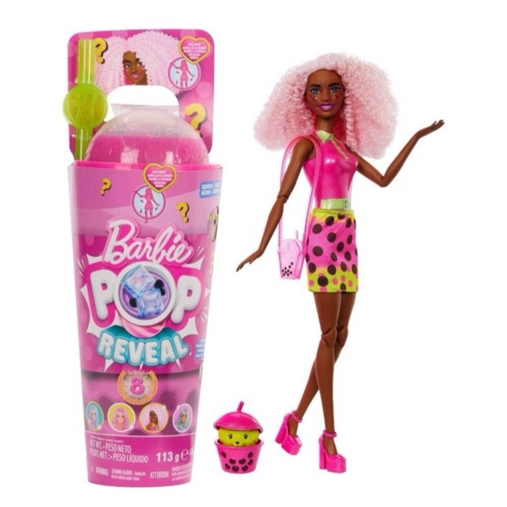 Barbie POP Reveal Bubble‎ Tea Series PINK Boba Cup 8 Surprises BERRY BLISS Pet